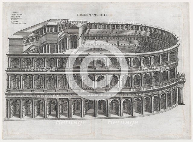 Speculum Romanae Magnificentiae: Theater of Marcellus, 16th century., 16th century. Creator: Anon.