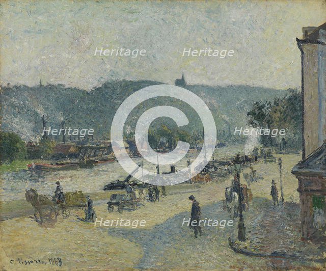 Place Lafayette, Rouen, 1883. Creator: Pissarro, Camille (1830-1903).