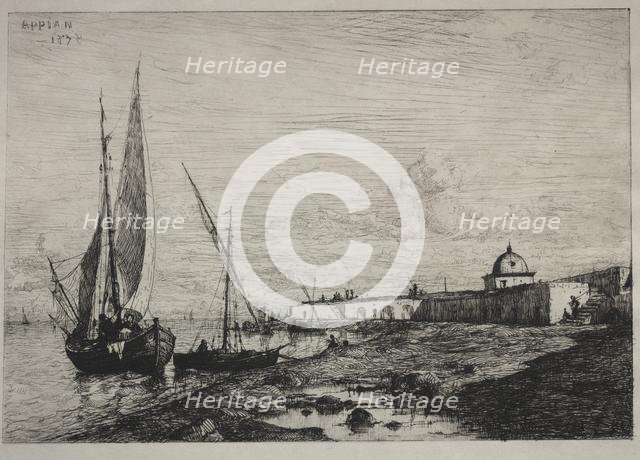 The Port at San Remo, 1878. Creator: Adolphe Appian (French, 1818-1898).