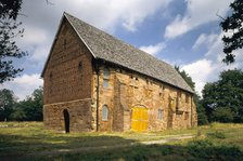 The Monastic Infirmary later reused as a barn, Halesowen Abbey, West Midlands, 1990. Artist: Unknown