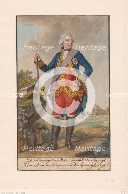 Portrait of Willem V, 1789. Creator: Mathias de Sallieth.