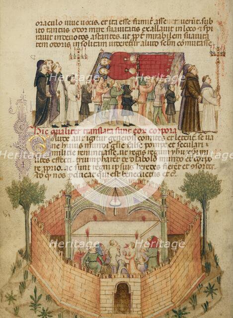 The Translation of the Bodies of Aimo and Vermondo..., about 1400. Creator: Anovelo da Imbonate.