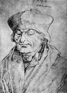 'Desiderius Erasmus', 1520, (1936). Artist: Albrecht Dürer