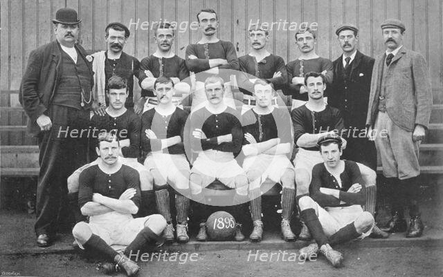 Group portrait of Millwall Athletic football team, 1896. Creator: Symmons & Thiele.