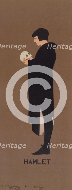 Affiche anglaise pour le drame de "Hamlet", c1898. Creator: James Pryde.