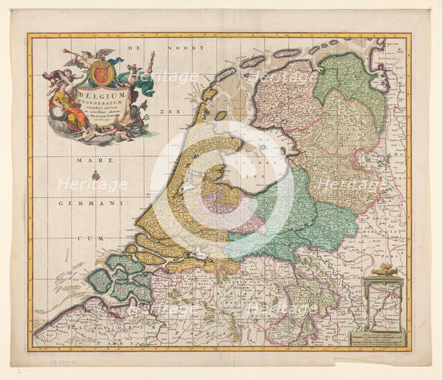 Map of the Republic of the Seven United Netherlands, 1677-1679. Creator: Nicolaes Visscher.
