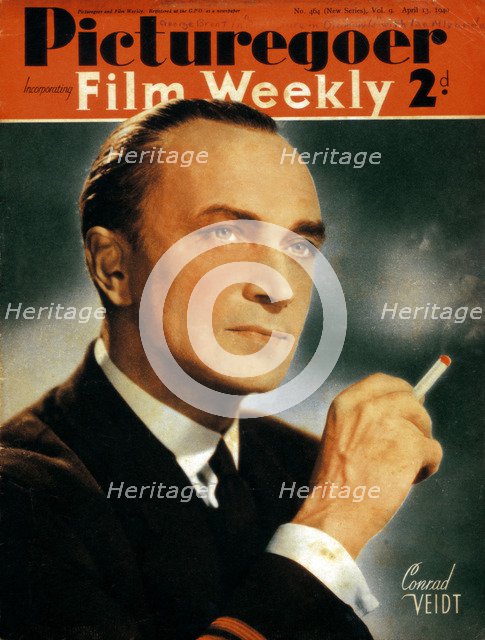 Conrad Veidt (1893-1943), German actor, 1940. Artist: Unknown
