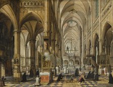 Interior of a Gothic Cathedral, 1612. Creator: Paul Vredeman de Vries.