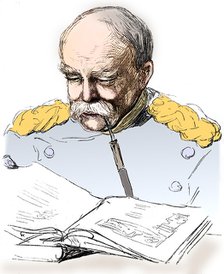 Otto von Bismark, German statesman, 1877. Artist: A von Werner.