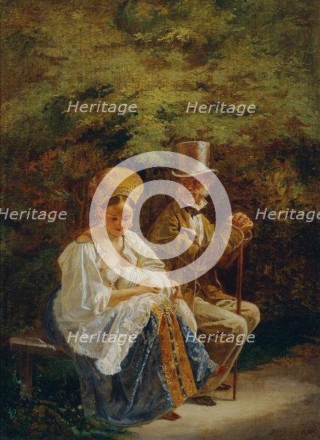 The old bachelor, 1847-1849. Creator: Zichy, Mihály (1827-1906).