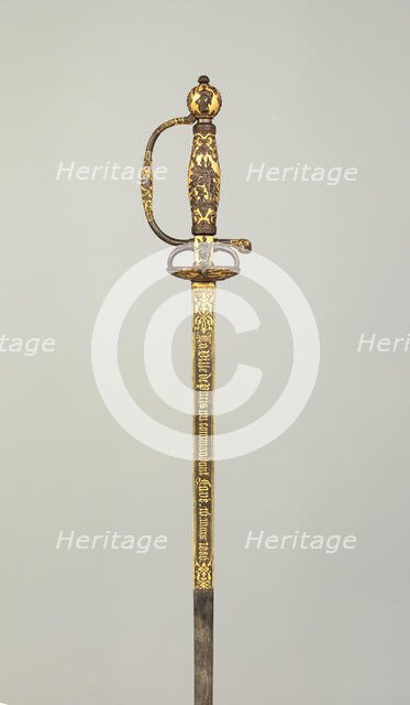 Smallsword Presented by the City of Paris to Commandant Ildefonse Favé, French, Paris, 1856. Creators: Paul Bled, Lepage Moutier.