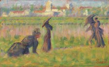 Figures in a Landscape, c. 1883. Creator: Georges-Pierre Seurat.