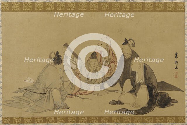 The Six Immortal Poets, Edo period, late 18th-early 19th century. Creator: Hishikawa Sori.