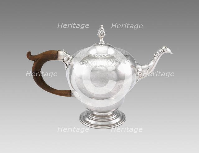 Teapot, 1761/74. Creator: Benjamin Burt.