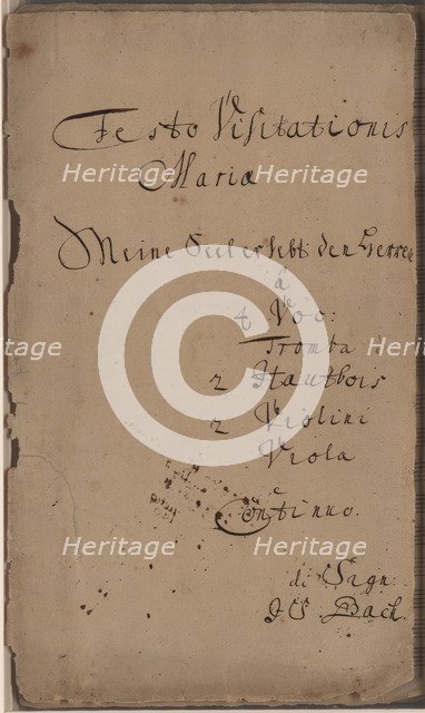 The Cantata Meine Seel erhebt den Herren (My soul magnifies the Lord), BWV 10, c. 1740.