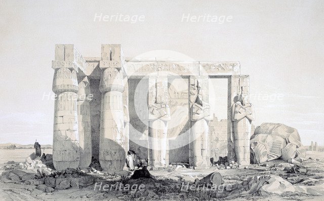 'The Ramseion', Luxor, Egypt, 19th century. Artist: George Moore