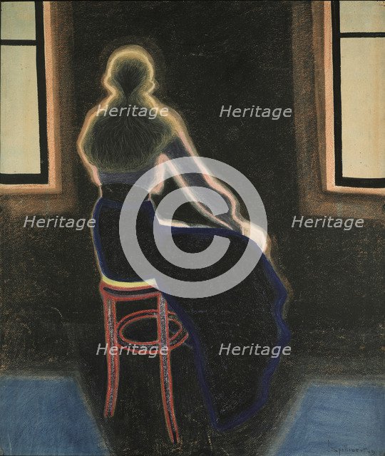 Jeune Femme sur un tabouret , 1909.