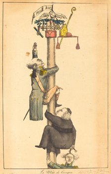 The Greasy Pole, 1815. Creator: Unknown.