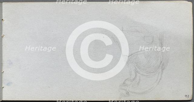 Sketchbook, page 93: Study of a Saddle. Creator: Ernest Meissonier (French, 1815-1891).