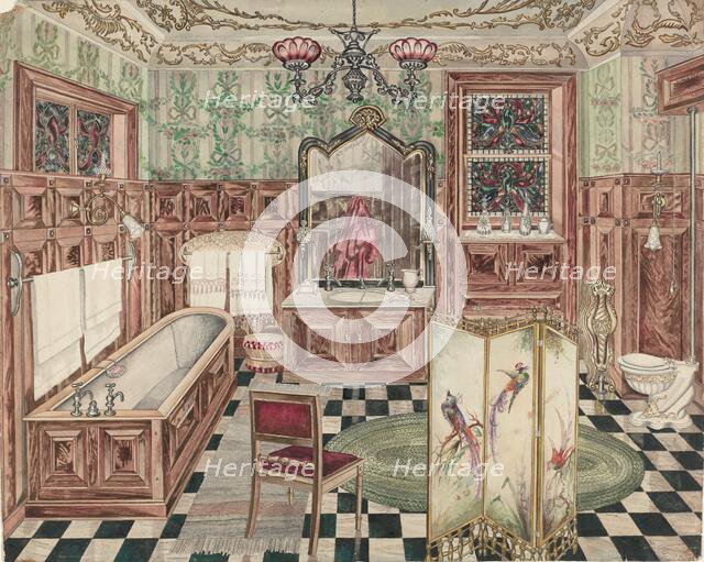 Bathroom, 1935/1942. Creator: Perkins Harnly.