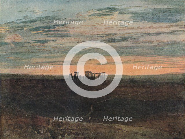 'Stonehenge: Sunset', 1909. Artist: JMW Turner.