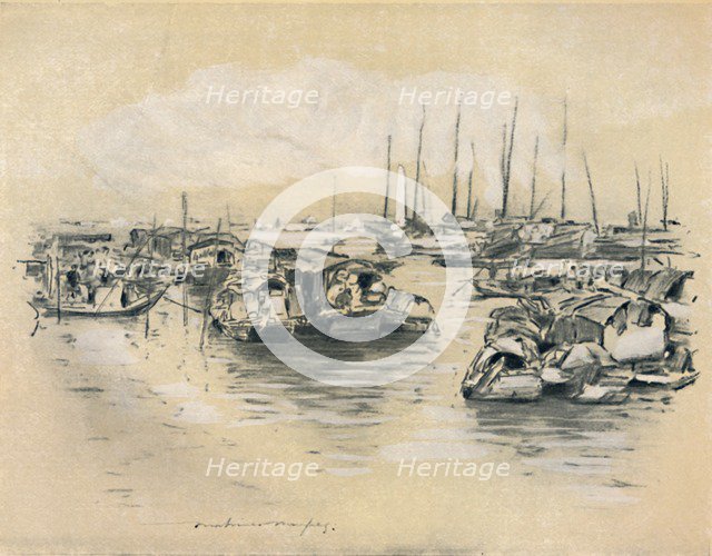 'On the Yellow River', 1903. Artist: Mortimer L Menpes.