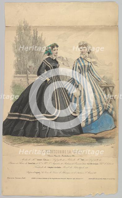 Modes de Mme. Antonie Lalanne, No. 791, from Le Moniteur de la Mode, 1848. Creator: Jules David.