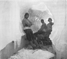 'The First Western Party in a Natural Ice-Tunnel', c1911, (1913). Artist: T Griffith Taylor.