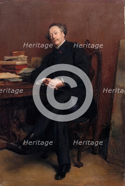 Alexandre Dumas, fils (1824-1895). Artist: Meissonier, Ernest Jean Louis (1815-1891)