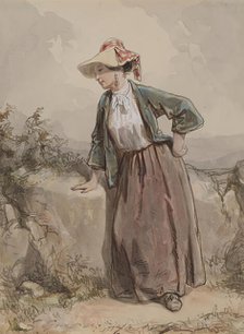 Young Peasant Woman, 1855-1857. Creator: Paul Gavarni.