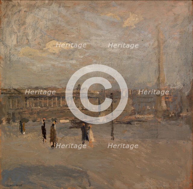 Place de la Concorde no. IV-A, ca. 1917. Creator: Frank Edwin Scott.