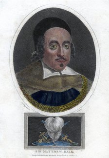 Sir Matthew Hale, 17th century Lord Chief Justice of England, (1808).Artist: J Chapman