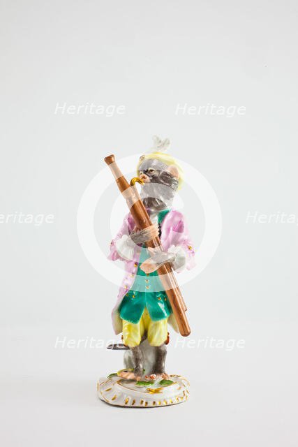 Bassoon Player for the Monkey Band, Meissen, c. 1765. Creators: Meissen Porcelain, Johann Joachim Kaendler.