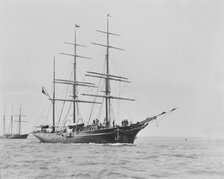 The 135 ft barque sailing ship 'Modwena', 1911. Creator: Kirk & Sons of Cowes.
