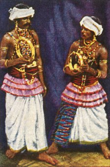 Sinhalese devil dancers from Ceylon, c1928. Creator: Unknown.