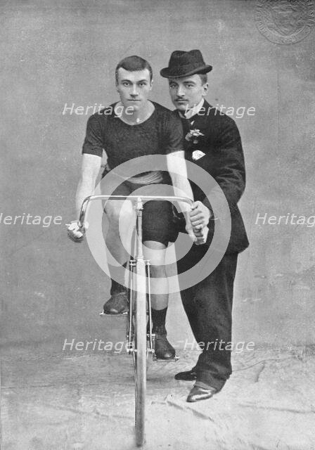 Portrait of the cyclist AE Walters, 1896. Creator: Unknown.