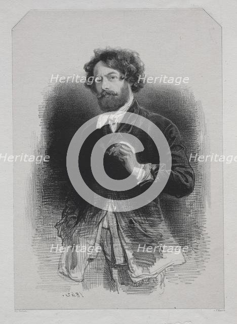 Self-Portrait, 1842. Creator: Paul Gavarni (French, 1804-1866).