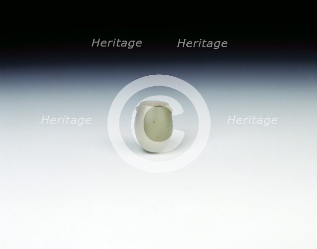 Jade birdcage water container, Neolithic period, China. Artist: Unknown