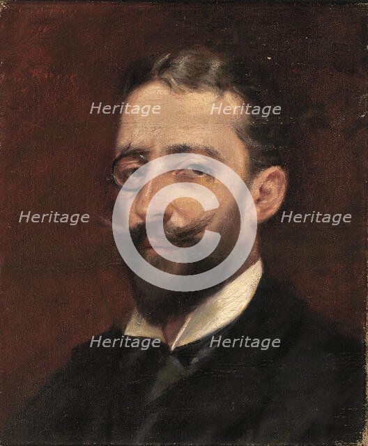 Man with Monocle, ca. 1887-1889. Creator: Alice Pike Barney.