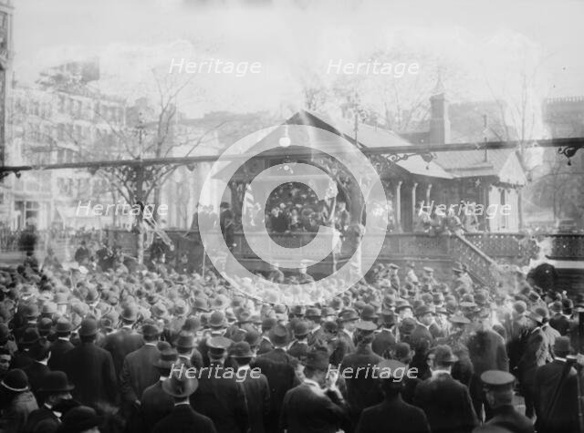Socialist and labor union demonstration, Union Square, New York City, 1914. Creator: Bain News Service.