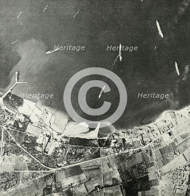 British warships off the Maltese coast, World War II, 1940-1942 (1944). Creator: Unknown.