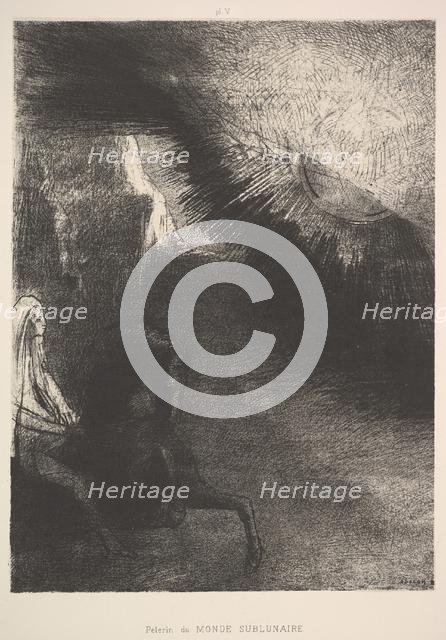 Pilgrim from a sublunar world, 1891. Creator: Odilon Redon.