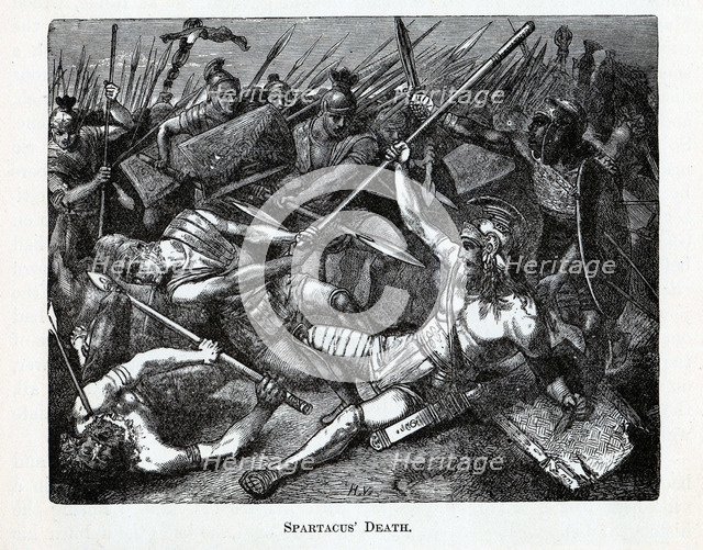 Spartacus' Death, 1882. Artist: Anonymous  