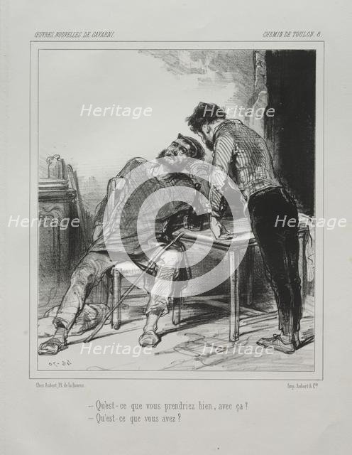 Chemin de Toulon. Creator: Paul Gavarni (French, 1804-1866).