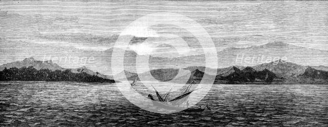 Anjer, on the Coast of Java, destroyed by the eruption, 1883. Creator: Unknown.