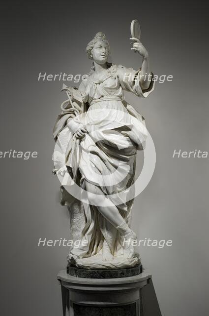 Pair of Allegorical Figures of Wealth and Prudence, from Palazzo Giugni, Florence..., c.1703-c.1708. Creator: Giovanni Baratta.