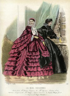 Parisian fashions of the 19th century, 1857 (1938). Artist: Unknown