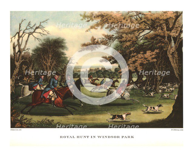 'Royal Hunt in Windsor Park', early-mid 19th century, (c1955). Creator: Matthew Dubourg.