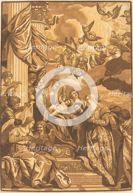 The Mystic Marriage of Saint Catherine, 1740. Creator: John Baptist Jackson.