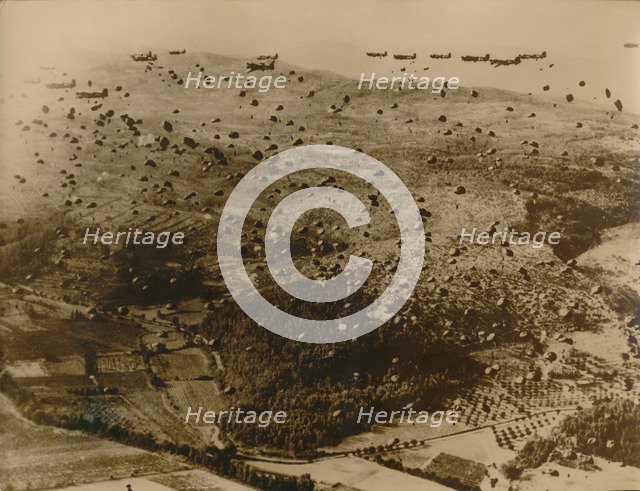 American parachute troops, Provence, June 1944. Artist: Unknown